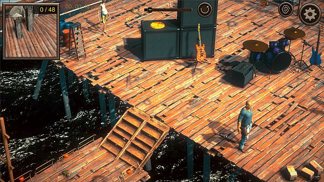 Hidden Floating City Top-Down 3D