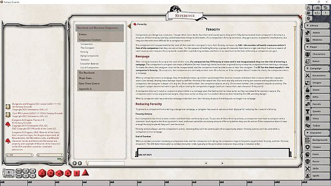 Fantasy Grounds - Beastheart and Monstrous Companions
