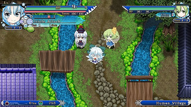 Player & Partner character "Cirno" (Touhou Genso Wanderer -Reloaded-)