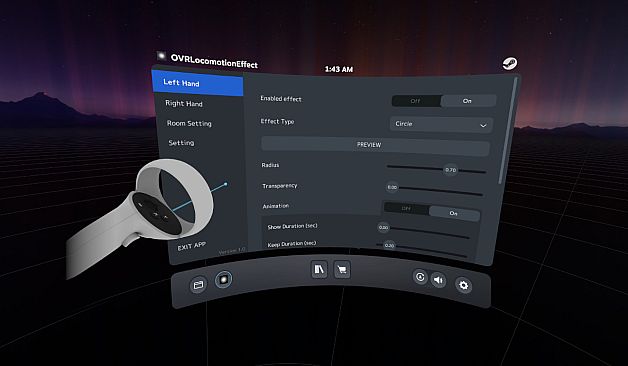 OVR Locomotion Effect : Anti-VR Sickness