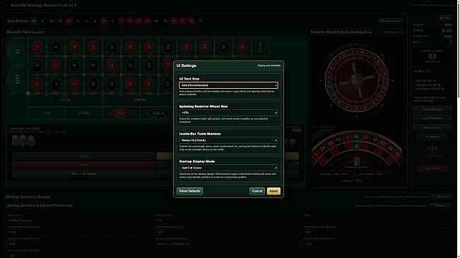 Roulette Strategy Research Lab