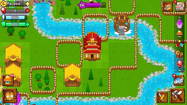 Bloons Monkey City - Log City Walls