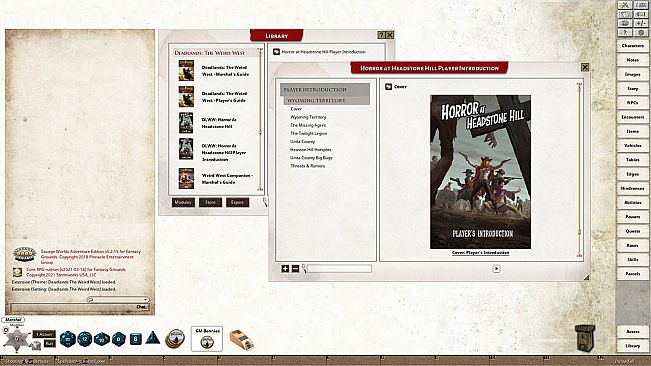 Fantasy Grounds - Deadlands: The Weird West: Horror at Headstone Hill