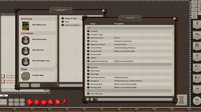 Fantasy Grounds - 5E: Fifth Edition Feats
