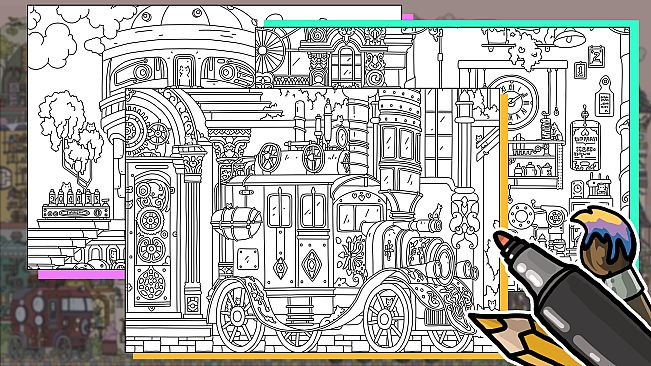 HIDDEN CATS 3: Steampunk - Coloring Book