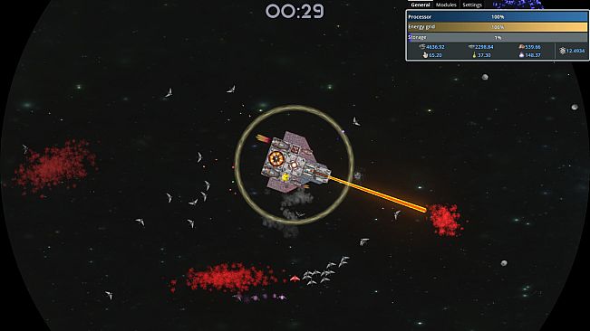 Lonely tiny spaceship