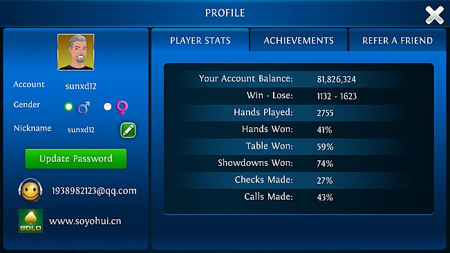 Texas Holdem Poker: Solo King