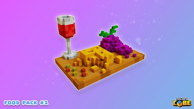 Color a Cube - Food Pack #1