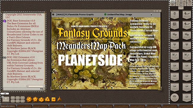 Fantasy Grounds - Meanders Map Pack: Planetside (Map Pack)