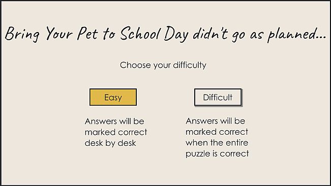Deductopia Chapter 1: Bring Your Pet to School Day