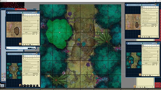 Fantasy Grounds - Starfinder RPG - Flip-Tiles - Alien Planet Starter Set