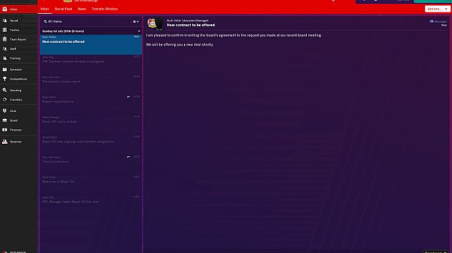 Football Manager 2019 Touch - Board Over-Ride