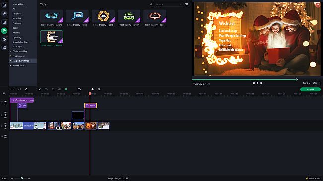 Movavi Slideshow Maker 8 Effects - Christmas Party Set