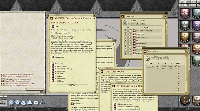 Fantasy Grounds -  Mini-Dungeon #001: Buried Council Chambers (PFRPG)