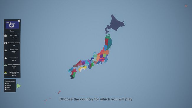 Simulator Countries - regions of Japan