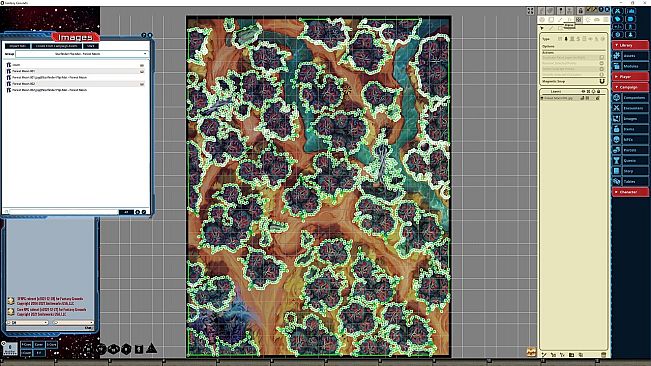 Fantasy Grounds - Starfinder RPG - FlipMat - Forest Moon