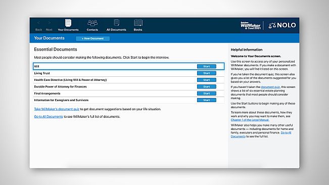Quicken WillMaker & Trust 2021