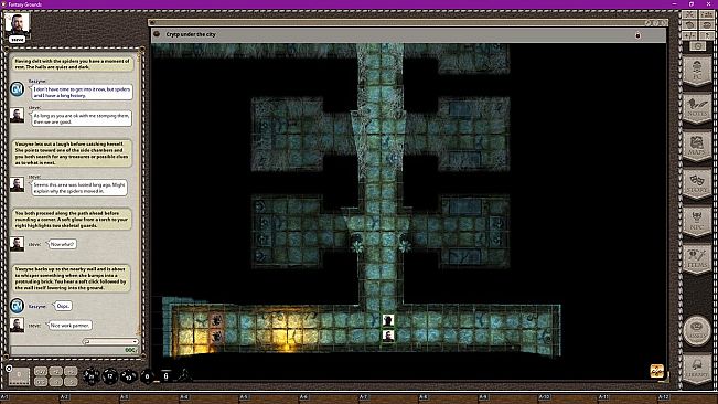 Fantasy Grounds - Black Scrolls Dark Crypts (Map Tile Pack)