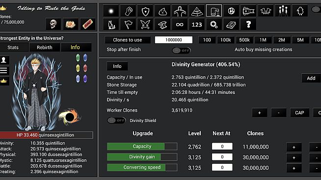 Idling to Rule the Gods