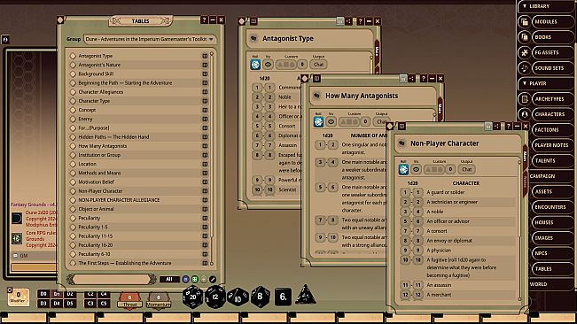 Fantasy Grounds - Dune - Adventures in the Imperium Gamemaster's Toolkit
