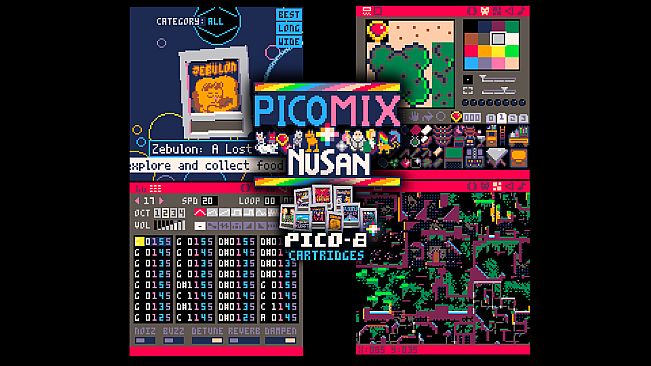 PicoMix By NuSan : Pico-8 Cartdriges Pack