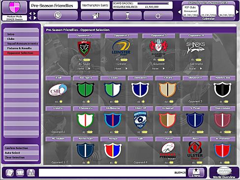 Rugby Union Team Manager 2015