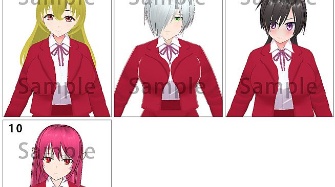 RPG Maker 3D Character Converter - Gee-kun-soft character 13 school uniform 4