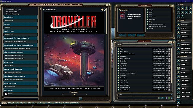 Fantasy Grounds - Traveller - Solomani Adventure 1: Mysteries on Arcturus Station