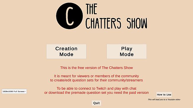 The Chatters Show Free Version