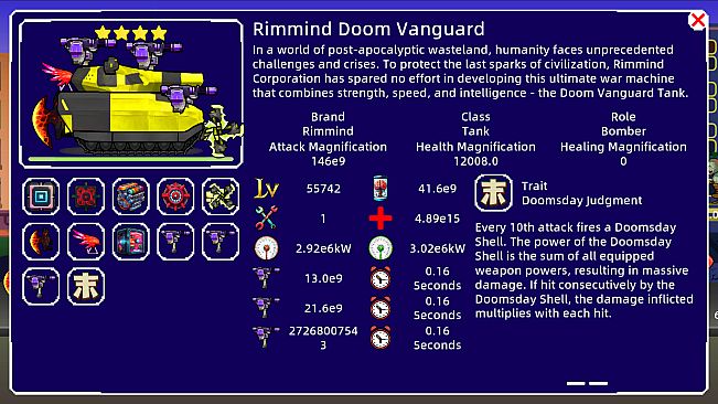 Bomb Vehicle The Idle Clicker - Doom Vanguard Tank