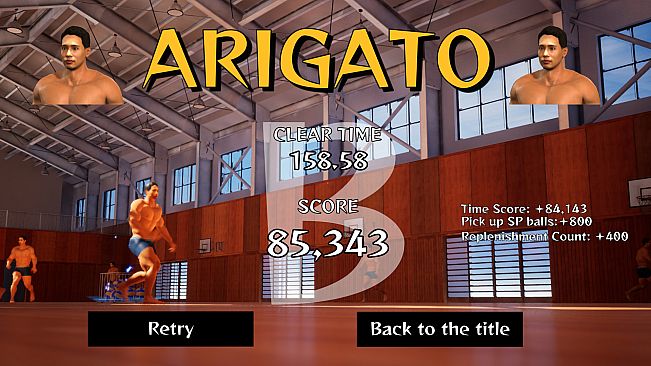 A game that saves the muscles caught in the ceiling of the gymnasium