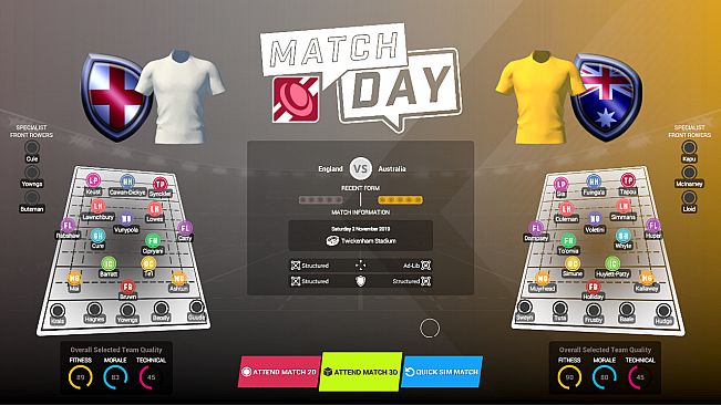 Rugby Union Team Manager 3 DLC “The International Teams and Competitions. Plus extra French Teams and Division”