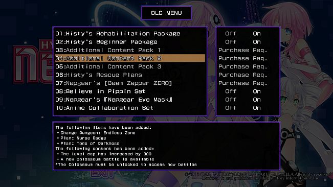 Hyperdimension Neptunia Re;Birth2 Additional Content Pack 2