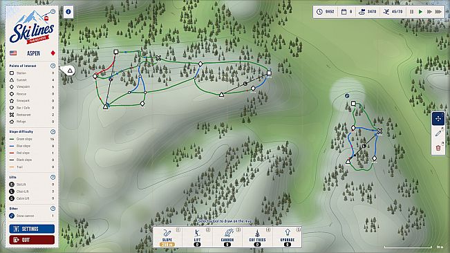 Ski Lines: Trail Map