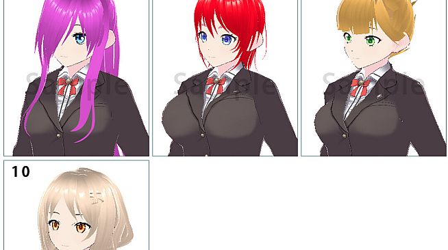 RPG Maker 3D Character Converter - Gee-kun-soft character 01 school uniform