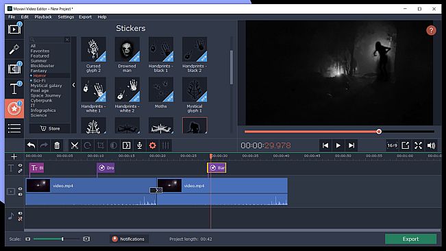 Movavi Video Editor Plus 2020 Effects - Cinematic Set