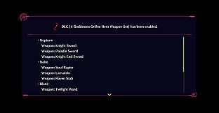 Megadimension Neptunia VIIR - 4 Goddesses Online Hero Weapon Set