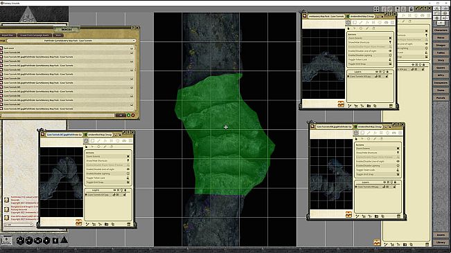 Fantasy Grounds - Pathfinder RPG - GameMastery Map Pack: Cave Tunnels