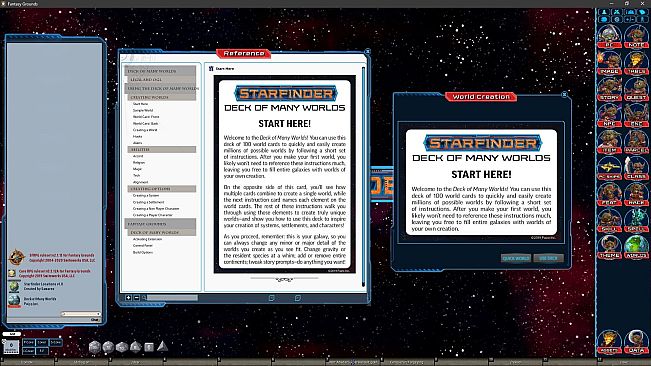 Fantasy Grounds - Starfinder RPG - Deck of Many Worlds