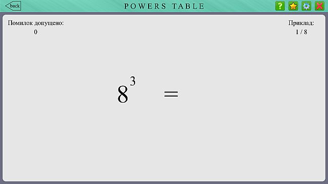 Powerful Courses - Powers table