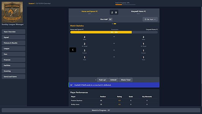 Sunday League Manager: Horse and Spoon