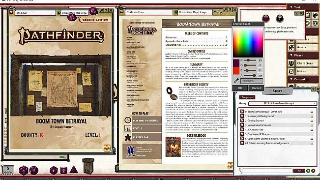 Fantasy Grounds - Pathfinder 2 RPG - Pathfinder Bounty #16: Boom Town Betrayal