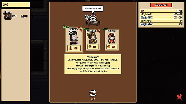 Pixel Three Kingdoms: Zombie Dungeon