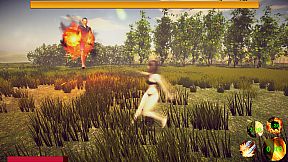 Cute girl with uncle's leisure time