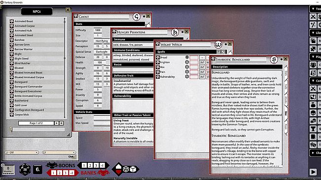 Fantasy Grounds - Shadow of the Demon Lord Monstrous Pack 1 - The Undead