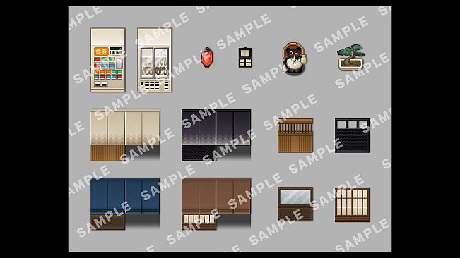 RPG Maker MZ - SERIALGAMES LivingGoodCity TILESET Japanese Restaurant SET