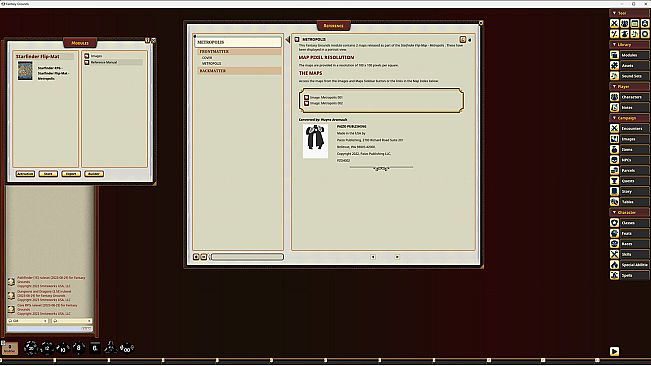 Fantasy Grounds - Starfinder RPG - Starfinder Flip-Mat - Metropolis