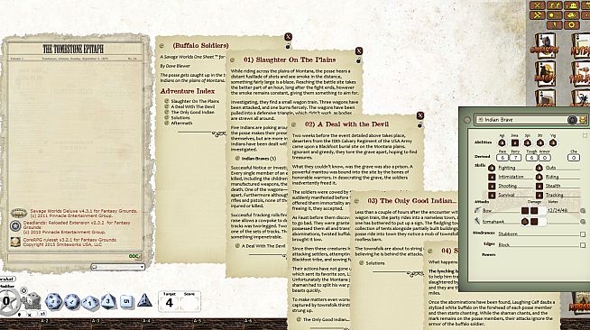 Fantasy Grounds - Deadlands Reloaded: OneSheet Adventure PAK (Savage Worlds)
