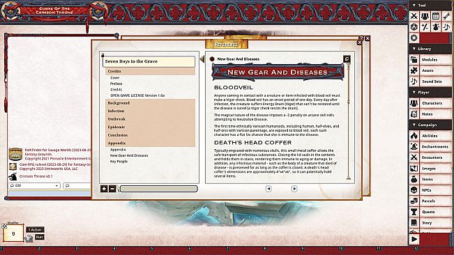 Fantasy Grounds - Pathfinder(R) for Savage Worlds: Curse of the Crimson Throne - Book 2: Seven Days to the Grave