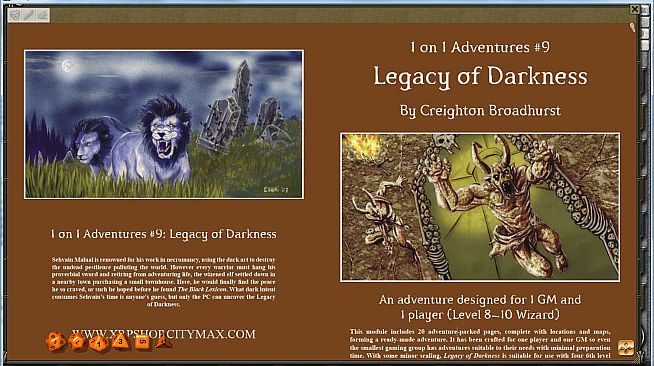 Fantasy Grounds - 1 on 1 Adventures #9: Legacy of Darkness (3.5E/PFRPG)